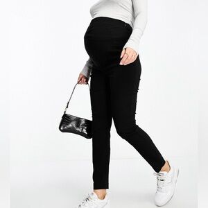 ASOS DESIGN MaternityTailored High Waist Skinny Pants in Black